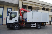 IVECO EUROCARGO ML 150 E 22 CASSONE RIBALTABILE POSTERIORE + FASSI F105AC.0.23